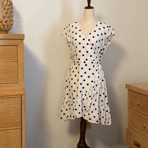J. Crew Polka Dot Faux Wrap Dress